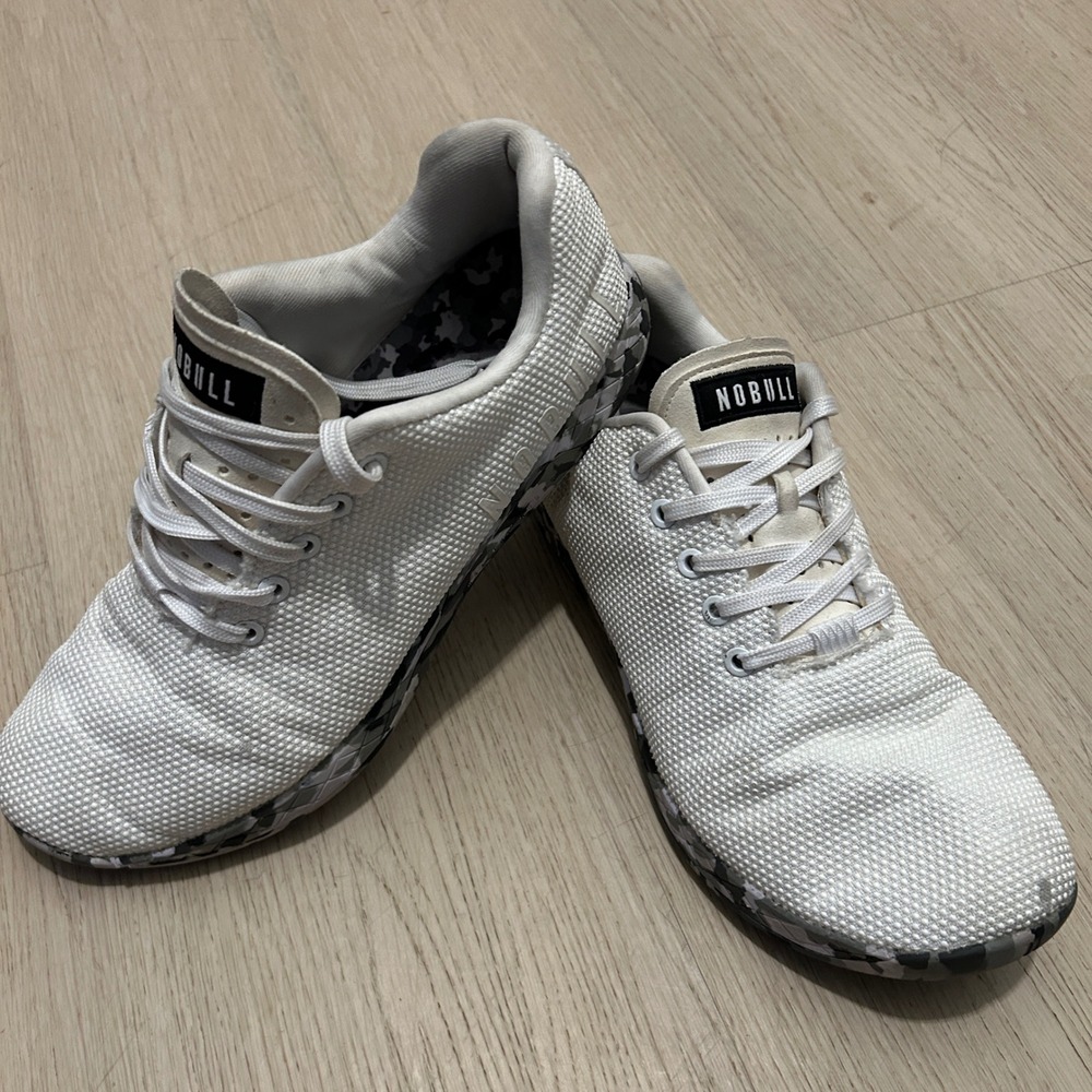 NOBULL SuperFabric Trainer White Grey Black Camo Mens 11 Training Shoes